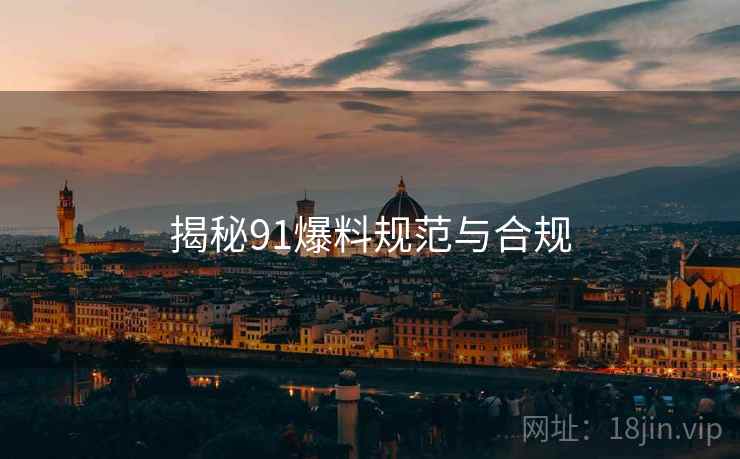 揭秘91爆料规范与合规