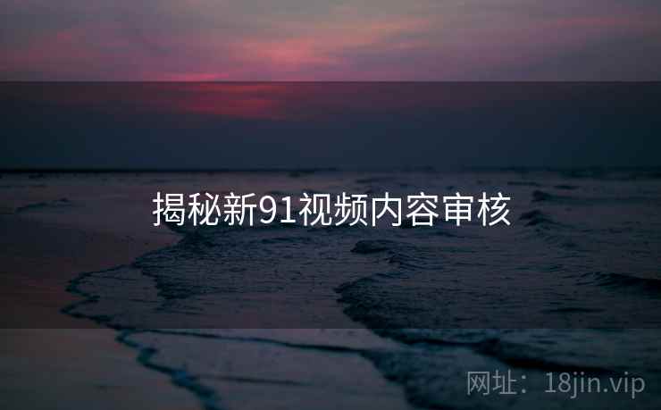 揭秘新91视频内容审核
